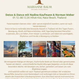 Detox & Dance mit Nadine Kaufmann & Norman Weber 1. – 8.12.2026 in Thailand