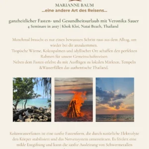 Fasten und Leberreinigung mit Veronika Sauer 20.1. – 4.2.2027 in Thailand