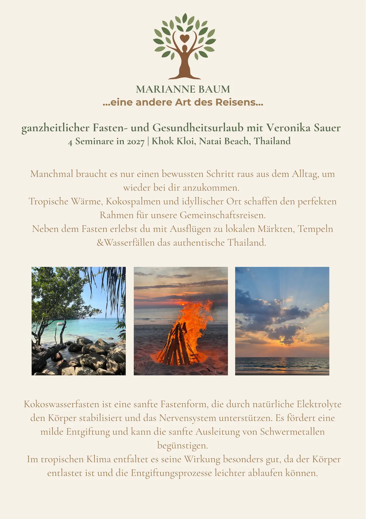 Fasten und Leberreinigung mit Veronika Sauer 10. – 25.2.2027 in Thailand