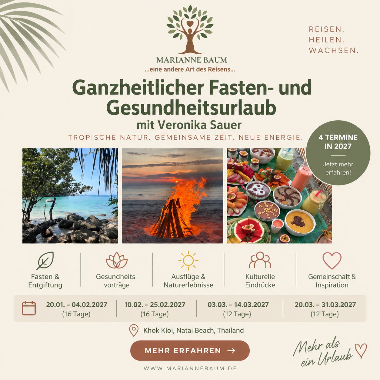Fasting and Liver Cleanse with Veronika Sauer, March 3–14, 2027, in Thailand